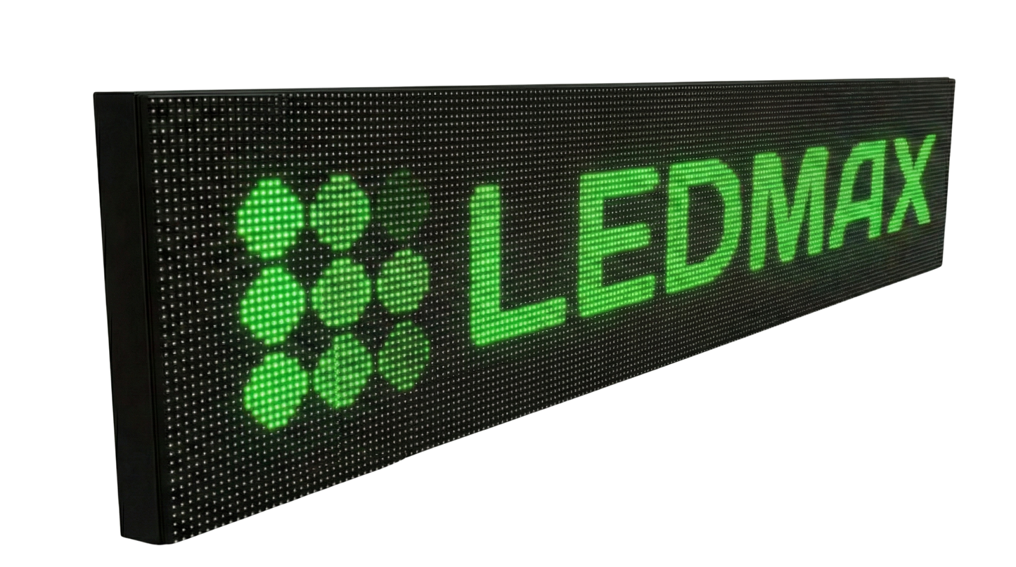 Pantalla LED P10 Mono textual y gráfica para exteriores, altura 64 cm