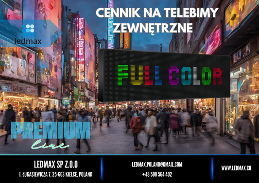 Premium LED outdoor advertising screen, height 32 cm