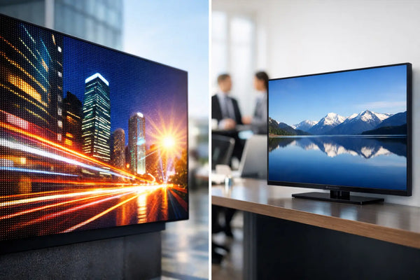 Ekran LED czy LCD? Wybór do firmy i reklamy