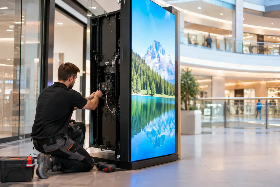 Instalacja ekranu w centrum handlowym - projekt