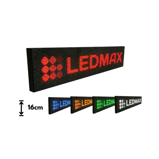 Wyświetlacz LED P10 Mono tekstowo-graficzny zewnętrzny, wysokość 16 cm