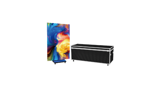 LED POSTER TRANSFORMER INTERIOR 192 - Pantalla de pie con ruedas, convertible en version de doble cara