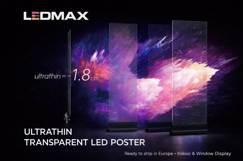 Elastyczne, transparentne ekrany LED - Folia LED na szyby