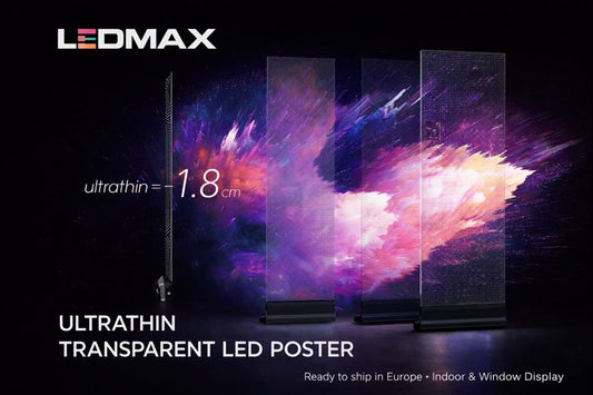 Elastyczne, transparentne ekrany LED - Folia LED na szyby