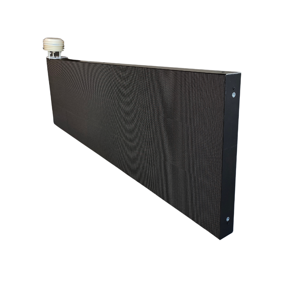 Outdoor LED screen with quality of air sensor + temperature + humidity ...