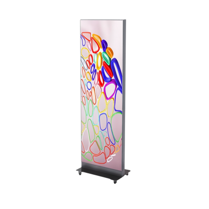 Zestaw składanych plakatów LED 192 x 64 cm P1.86GOB, 3 szt. + odtwarzacz HD-A6L + dostawa